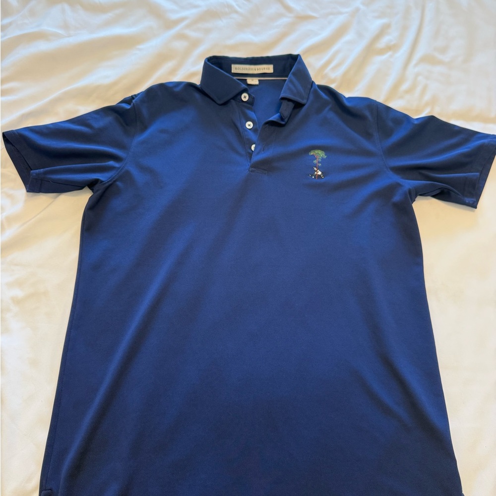 Holderness & Bourne Golf Polo Pinetree Golf Club Logo Navy Medium